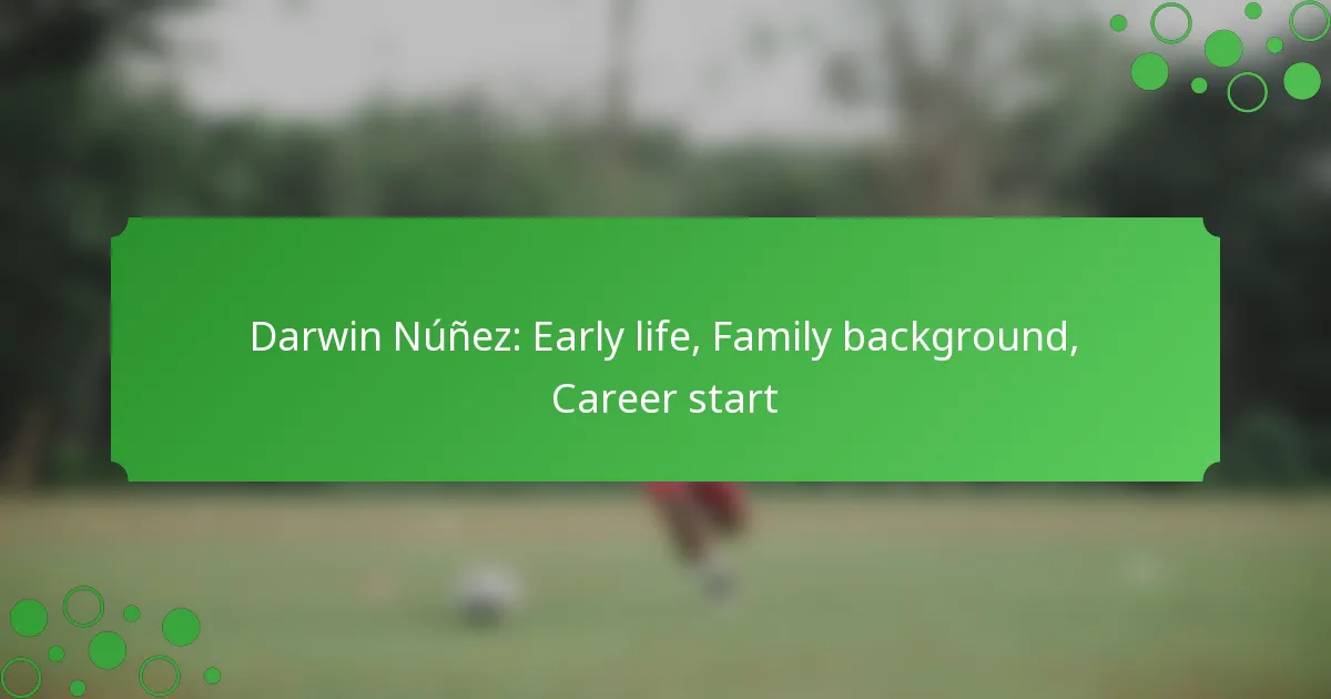 Darwin Núñez: Early life, Family background, Career start