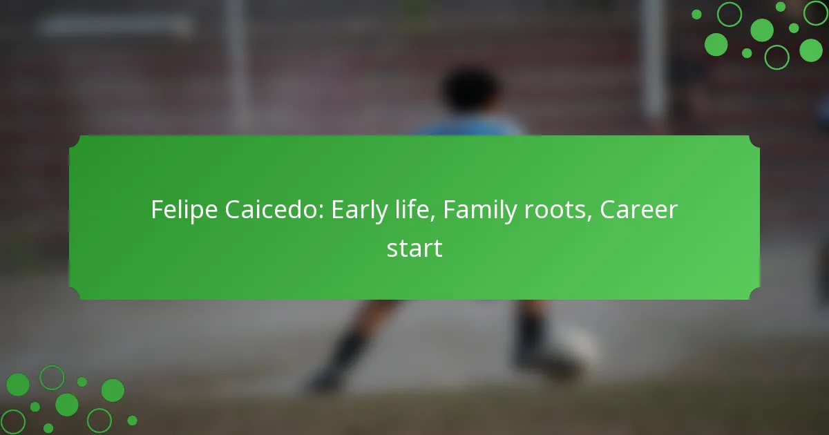 Felipe Caicedo: Early life, Family roots, Career start