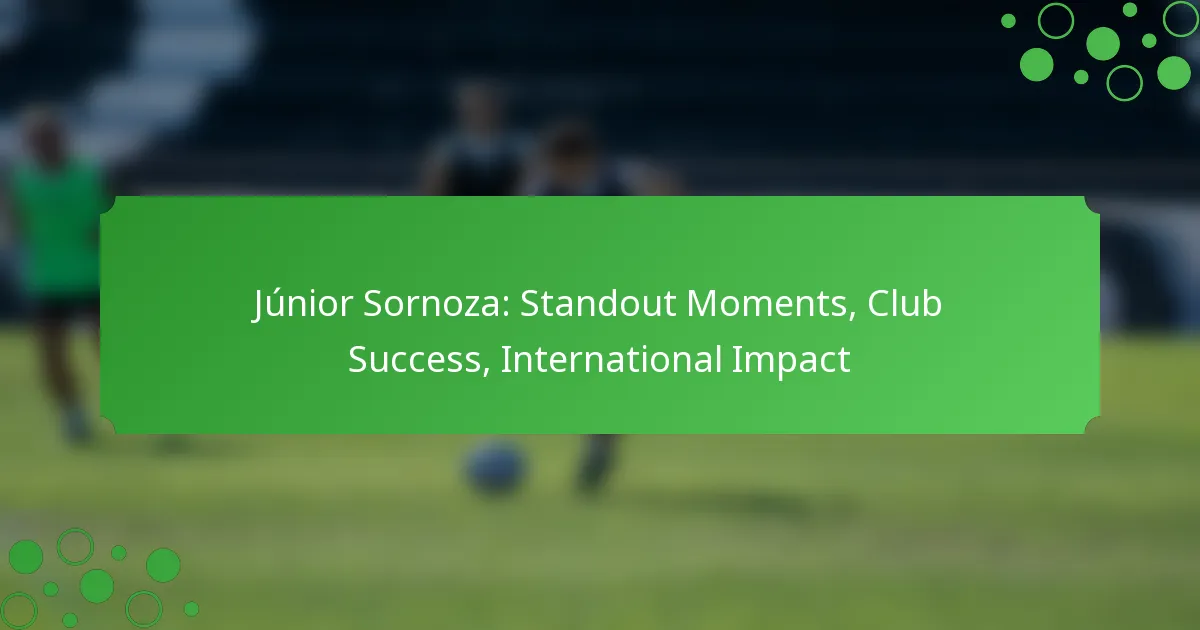 Júnior Sornoza: Standout Moments, Club Success, International Impact