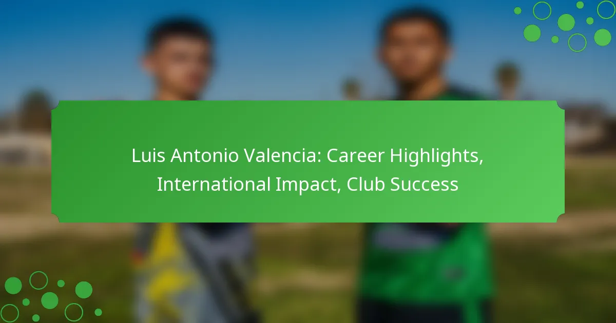 Luis Antonio Valencia: Career Highlights, International Impact, Club Success