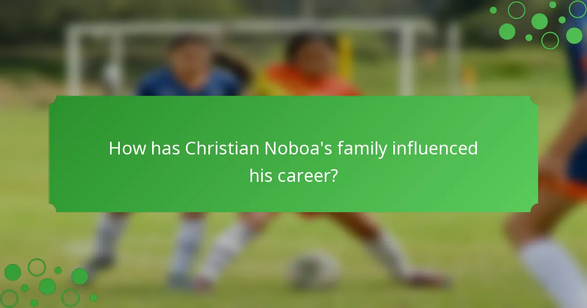 How has Christian Noboa's family influenced his career?