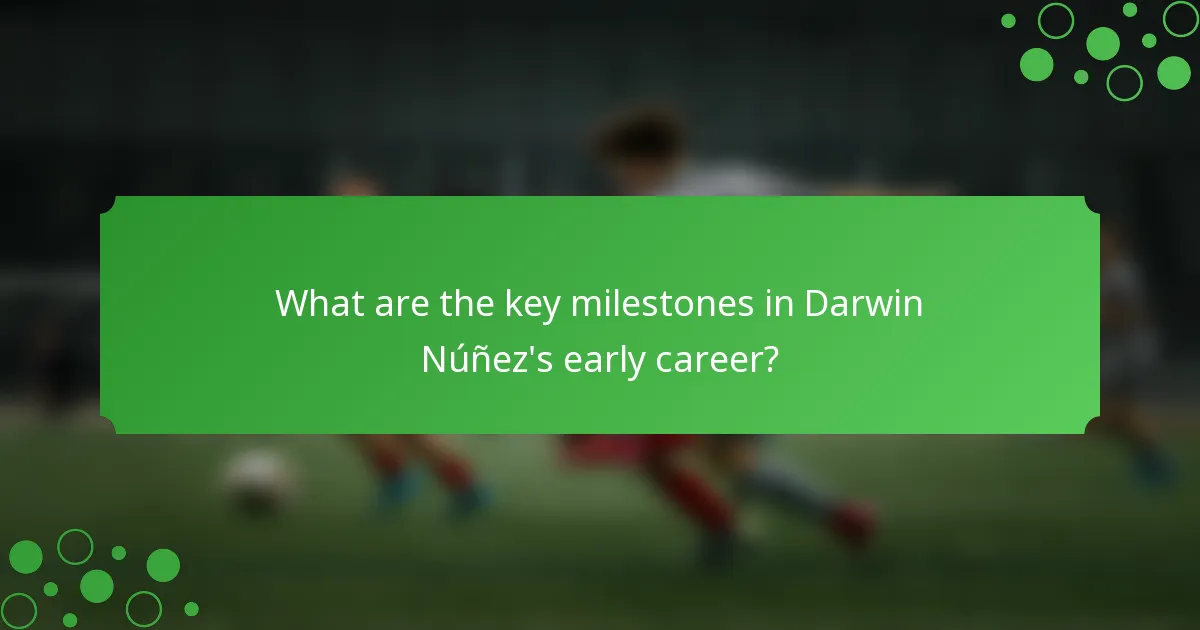 What are the key milestones in Darwin Núñez's early career?