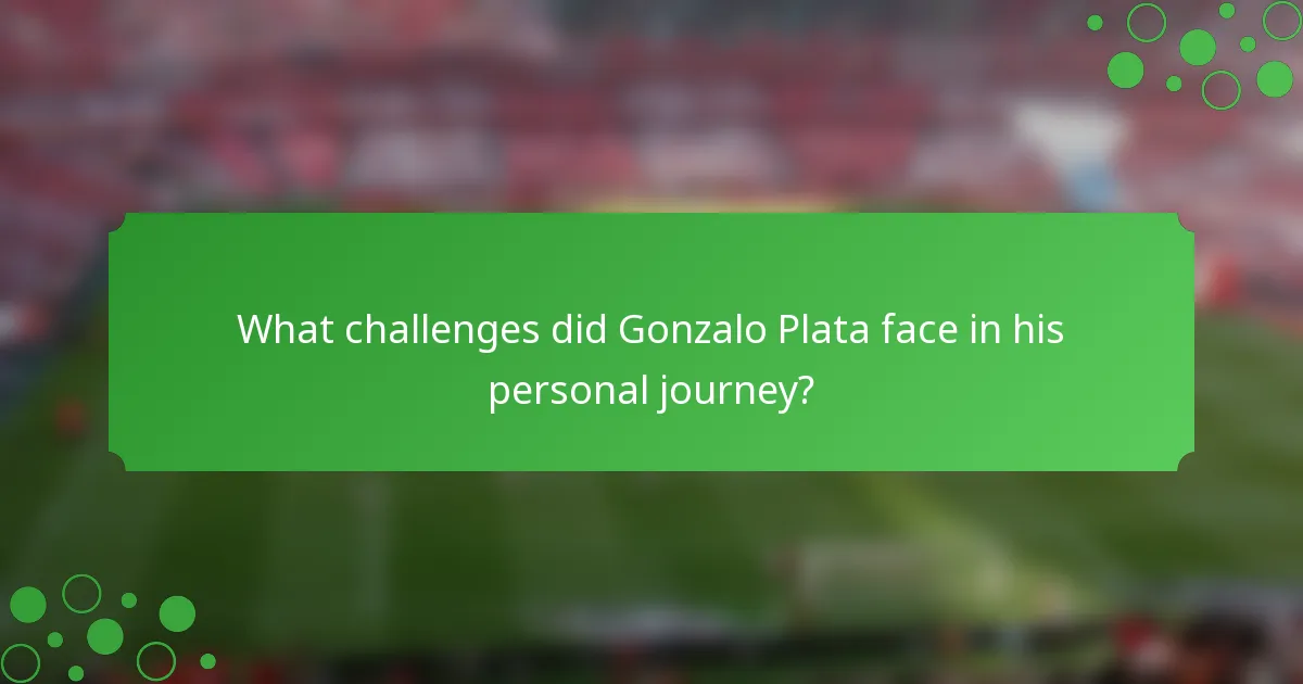 What challenges did Gonzalo Plata face in his personal journey?