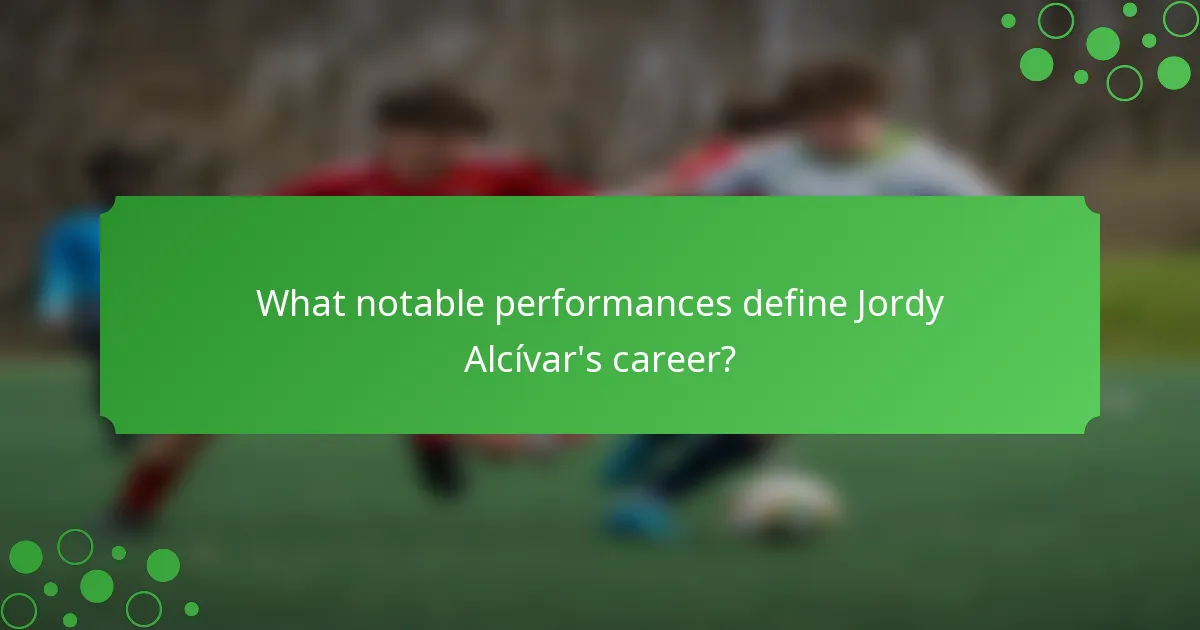 What notable performances define Jordy Alcívar's career?
