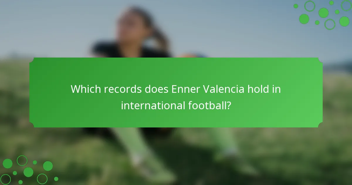 Which records does Enner Valencia hold in international football?